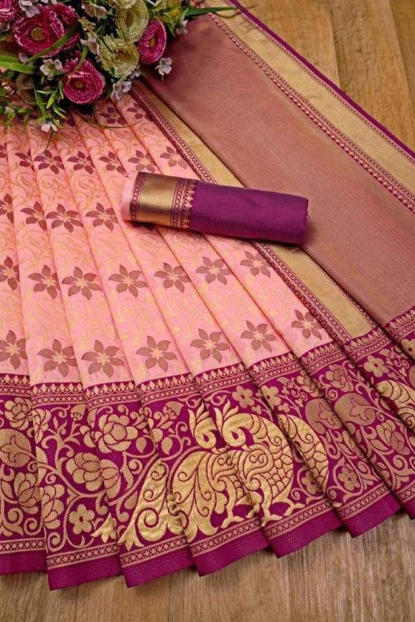 Floral Splendor A Peacock Border Saree  in Surat