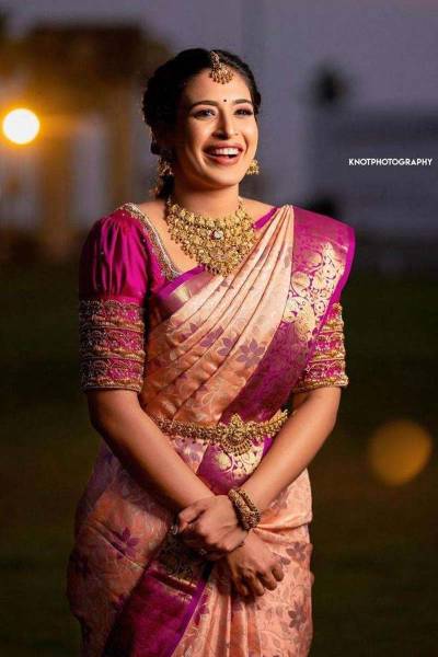 Floral Splendor A Peacock Border Saree in Surat