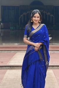 Gold Zari Butti Banarasi Soft Silk Saree with Striped Zari Pallu in Five Deep Shades  in Surat