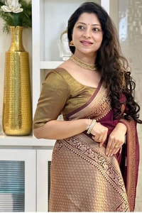 Gold Zari Leaf Butti Banarasi Soft Silk Saree with Rich Zari Pallu in Blue, Pink, Red and Wine  in Surat
