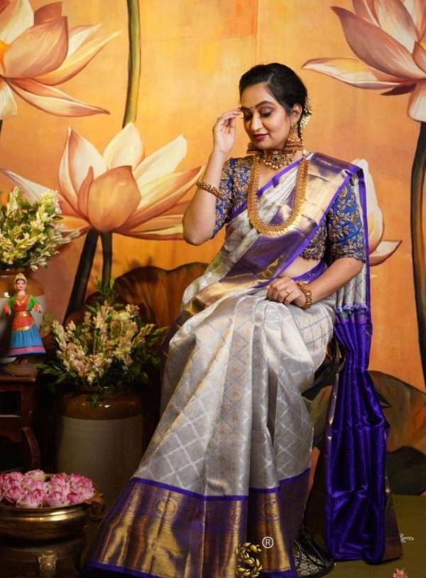 Golden Box Elegance Rich Pallu and Heavy Border Saree Design  in Surat