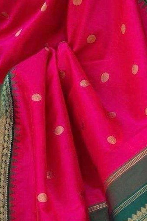 Golden Buta Design Rich Pallu and Heavy Border Zari Work Luxury and Tradition  in Surat