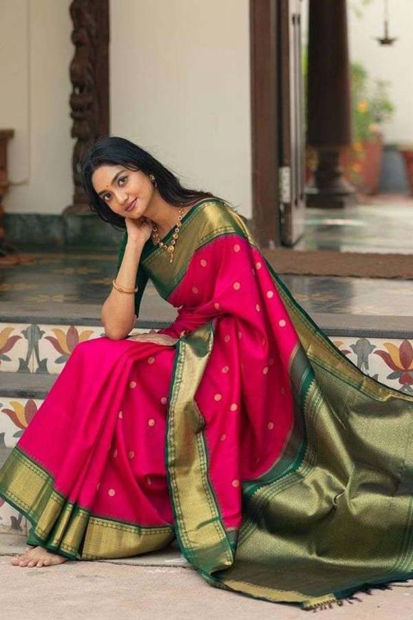 Golden Buta Design Rich Pallu and Heavy Border Zari Work Luxury and Tradition  in Surat