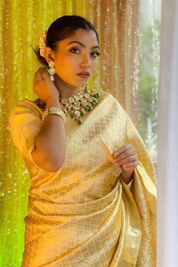 Golden Elegance The Artistry of Zari Sarees  in Surat