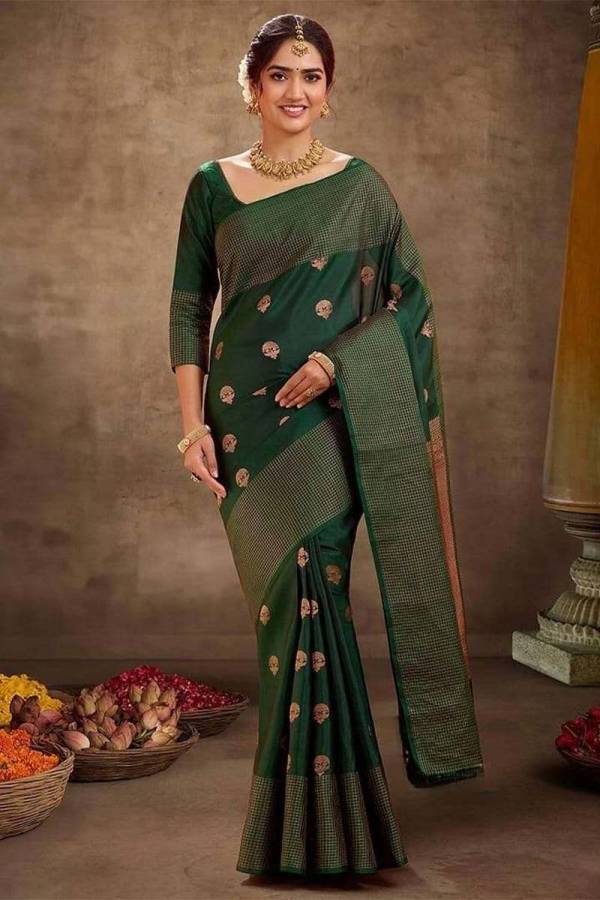 Golden Opulence Allovar Zari and Butta Design Saree  in Surat