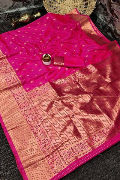 Golden Splendor Soft Silk Saree with Copper Zari Weaving Desing Saree in Surat