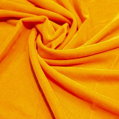 Golden Sunshine Yellow Viscose Velvet Fabric 7.45 Meter in Surat