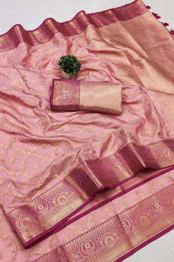 Golden Threads A Soft Silk Saree with Traditional Sarees Zari Weaving Motifs and Rich Pallu  in Surat