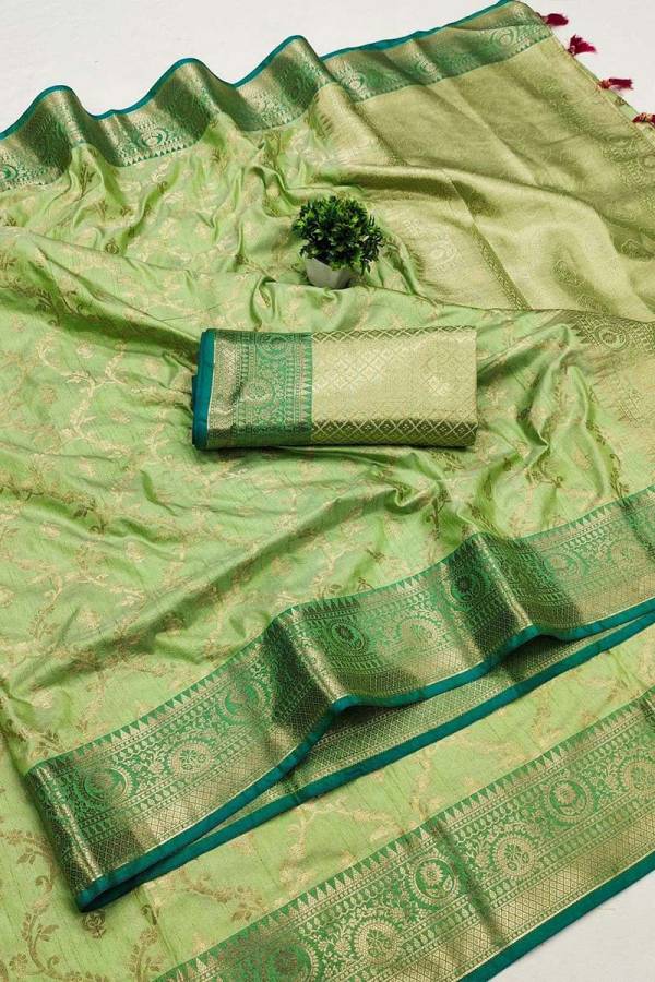 Golden Threads A Soft Silk Saree with Traditional Sarees Zari Weaving Motifs and Rich Pallu  in Surat