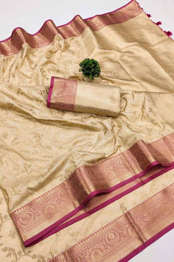 Golden Threads A Soft Silk Saree with Traditional Sarees Zari Weaving Motifs and Rich Pallu  in Surat