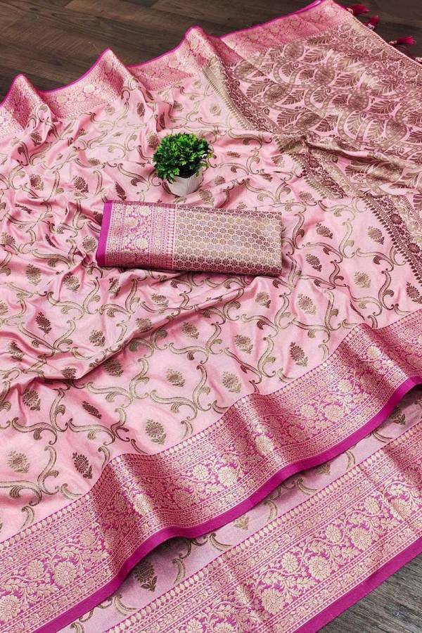 Golden Threads A Soft Silk Saree with Traditional Sarees Zari Weaving Motifs and Rich Pallu  in Surat