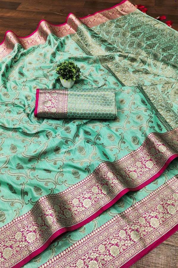 Golden Threads A Soft Silk Saree with Traditional Sarees Zari Weaving Motifs and Rich Pallu  in Surat