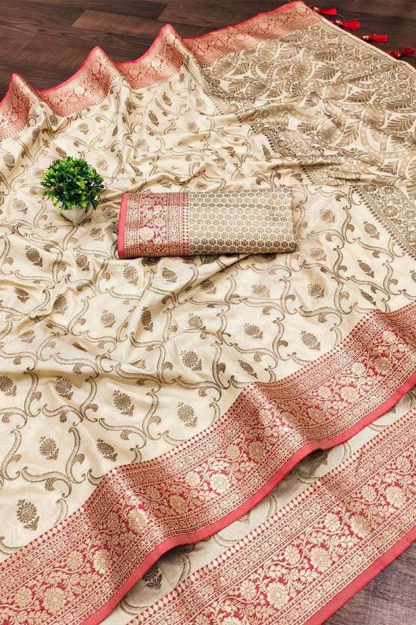 Golden Threads A Soft Silk Saree with Traditional Sarees Zari Weaving Motifs and Rich Pallu  in Surat