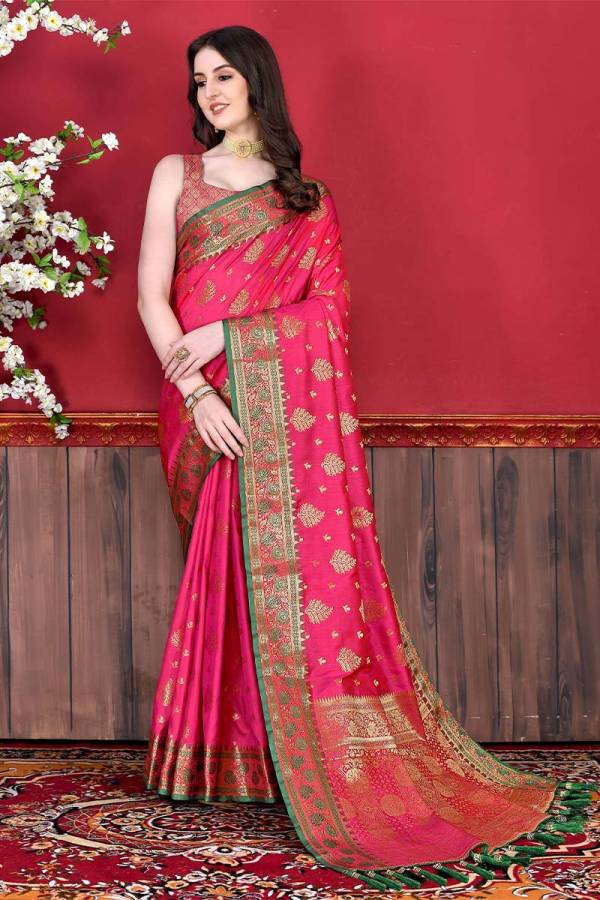 Golden Threads A Soft Silk Saree with Traditional Zari Weaving Motifs and Rich Pallu  in Surat