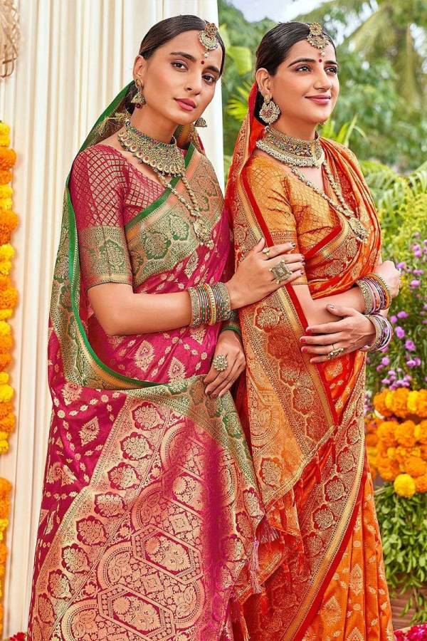 Golden Threads A Soft Silk Saree with Zari Weaving Motifs and Rich Pallu  in Surat