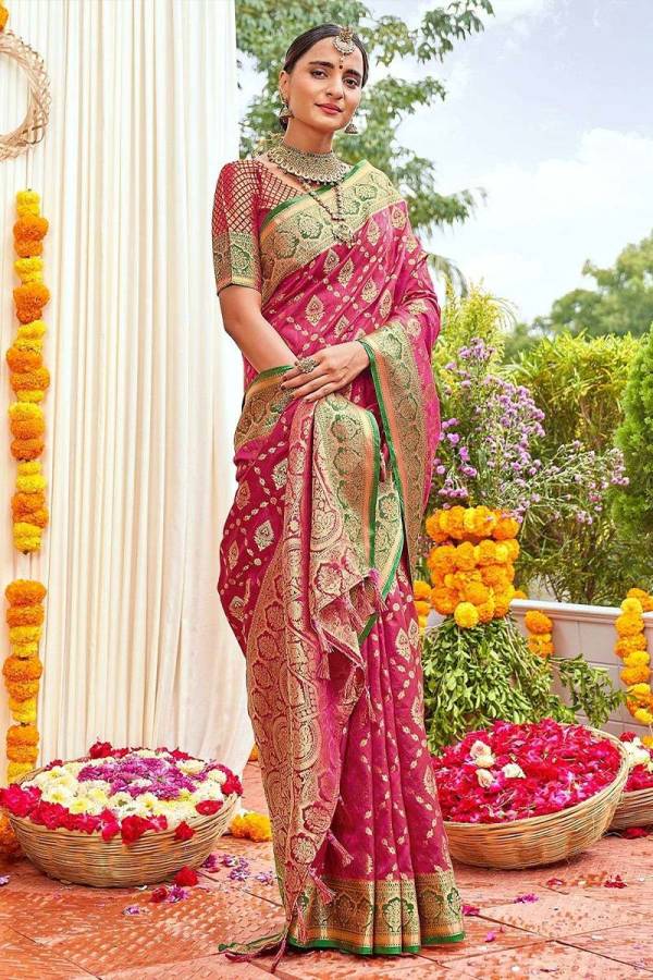 Golden Threads A Soft Silk Saree with Zari Weaving Motifs and Rich Pallu  in Surat