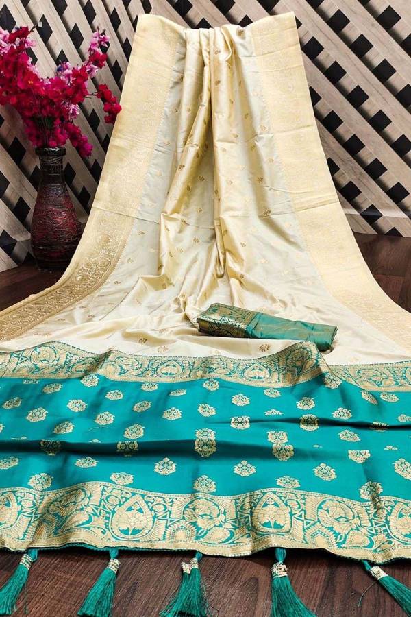 Golden Threads Soft Silk Saree with Intricate Zari Weaving  in Surat