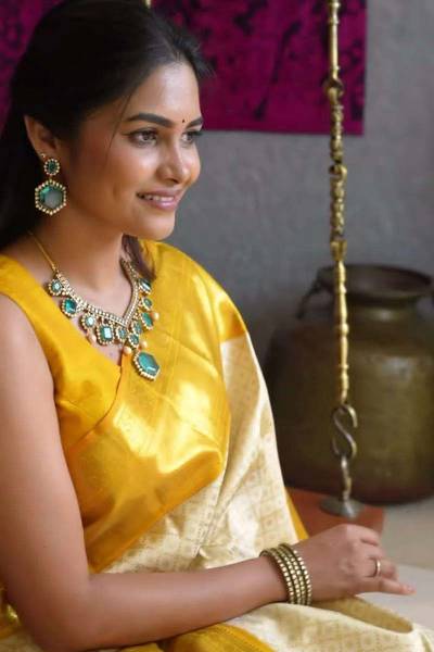 Golden Threads The Magnificence of Brocade Silk Saree Design Saree in Surat