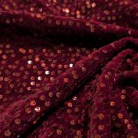 Grand Couture Wine Velvet Sequin Fabric 8.15 Meter  in Surat
