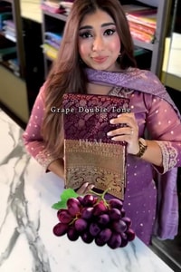 Grape Purple Banarasi Soft Silk Saree with Copper Zari Brocade and Rich Copper Pallu  in Surat