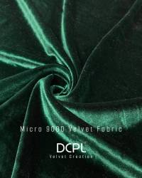 Green Luxurious 9000 GSM Micro Velvet Fabric for Fashion Wear and Home Décor Projects  in Surat