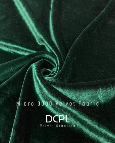 Green Luxurious 9000 GSM Micro Velvet Fabric for Fashion Wear and Home Décor Projects in Surat