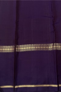 Grey Banarasi Soft Silk Saree with Deep Purple Border and Peacock Paisley Zari Motifs  in Surat