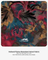 Holland Flame Retardant Velvet Fabric GSM 150 to 200 Width 44 Inch and 58 Inch for Hotels Lounges  in Surat