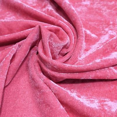 Hot Pink Viscose Velvet Fabric 5.85 Meter Manufacturers in Doom Dooma
