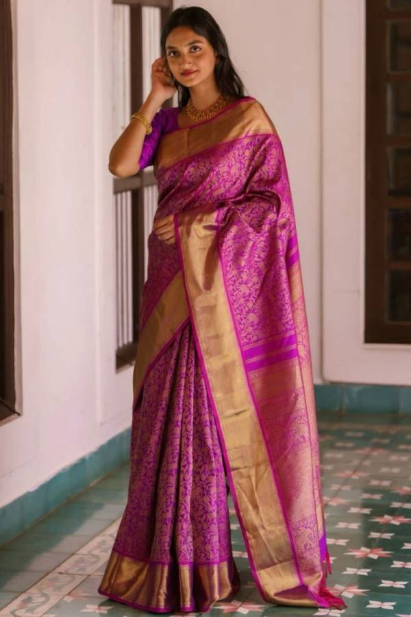 Kanjivaram Silk Saree Intricate Woven Motifs and Luxurious Elegance  in Surat
