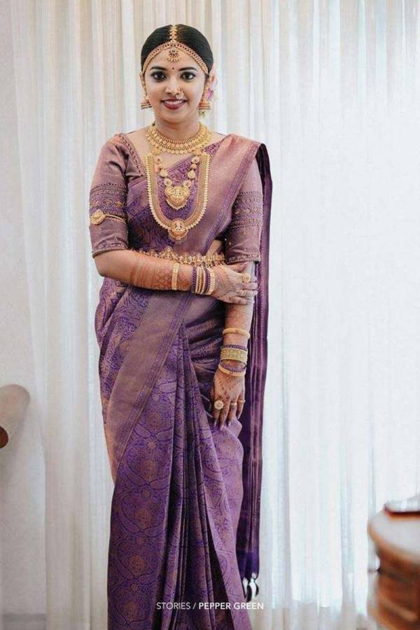 Kanjivaram Silk with Golden Borders Desing Saree  in Surat