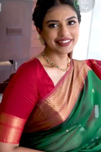 Kanjivaram Style Banarasi Soft Silk Saree with Double Contrast Zari Border and Rich Pallu  in Surat video 1