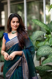 Kanjivaram Style Banarasi Soft Silk Saree with Double Contrast Zari Border and Rich Pallu  in Surat