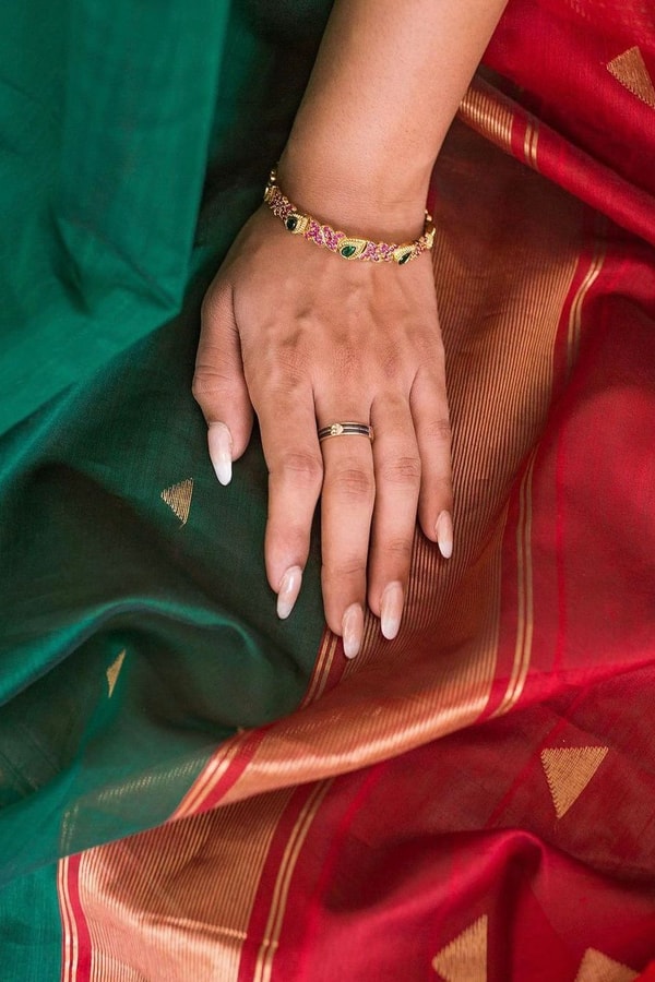 Kanjivaram Style Banarasi Soft Silk Saree with Double Contrast Zari Border and Rich Pallu  in Surat