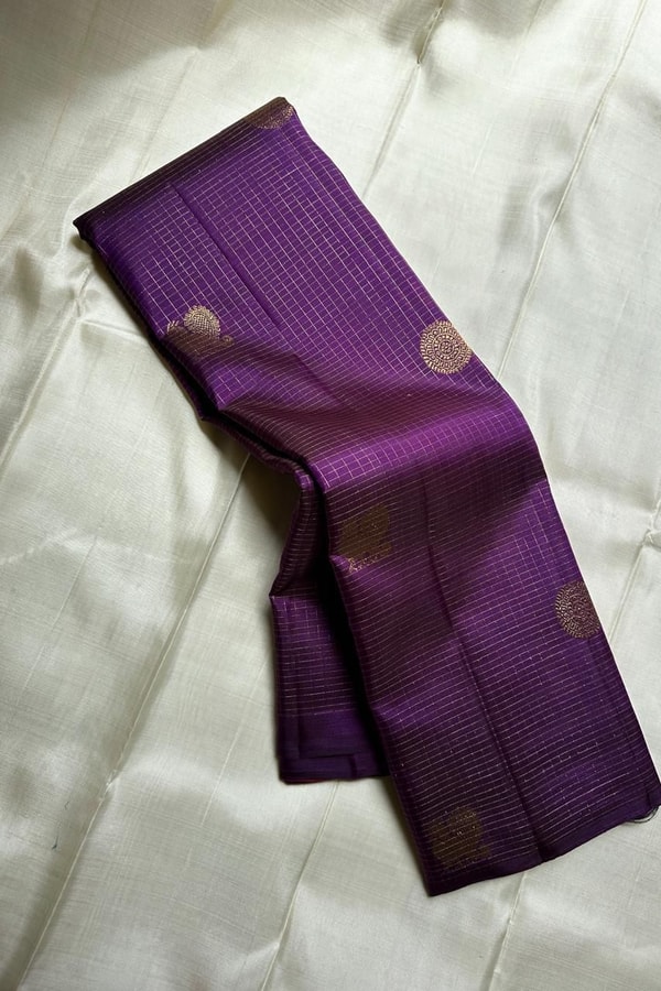 Kanjivaram-Style Banarasi Soft Silk Saree with Gold Zari Coin Buttas in Six Contrast Colourways  in Surat