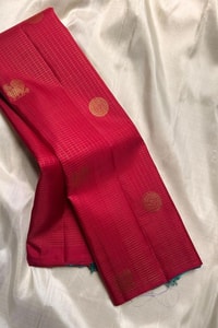 Kanjivaram-Style Banarasi Soft Silk Saree with Gold Zari Coin Buttas in Six Contrast Colourways  in Surat