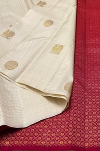 Kanjivaram-Style Banarasi Soft Silk Saree with Gold Zari Coin Buttas in Six Contrast Colourways  in Surat