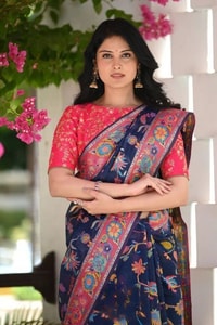 Kashmiri Weave Banarasi Soft Silk Saree with Pure Zari Border in Rich Shades  in Surat