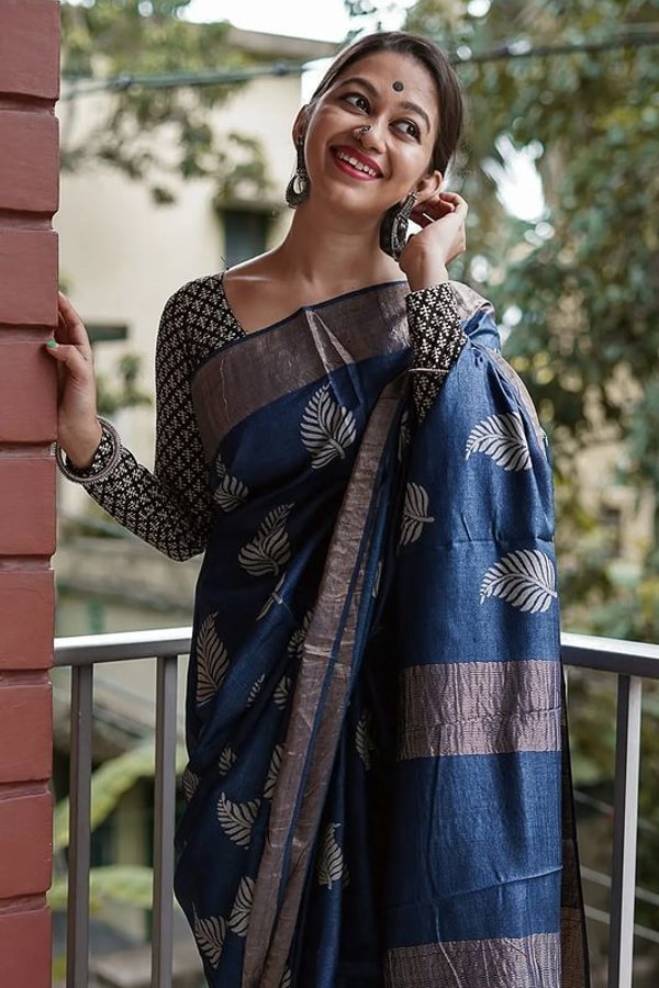 Large Zari Coin Butta Saree with Woven Zari Border in Six Rich Shades from Rust to Mustard  in Surat