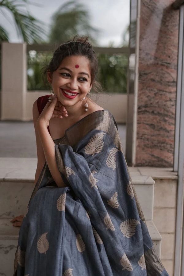 Large Zari Coin Butta Saree with Woven Zari Border in Six Rich Shades from Rust to Mustard  in Surat