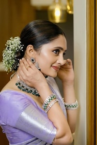 Lavender Banarasi Soft Silk Saree with All-Over Silver Zari Weave and Shimmering Pallu  in Surat