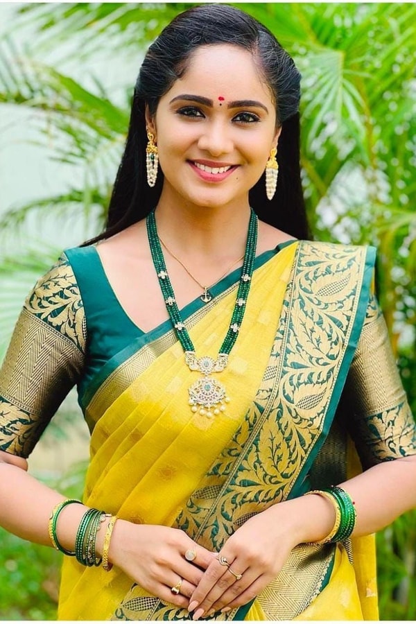 Lemon Yellow Banarasi Soft Silk Saree with Contrast Bottle Green Zari Border and Pallu  in Surat