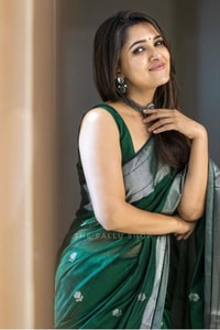Linen-Look Soft Cotton Saree with Silver Zari Buttis and Tissue Pallu in Green, Pink and Wine  in Surat