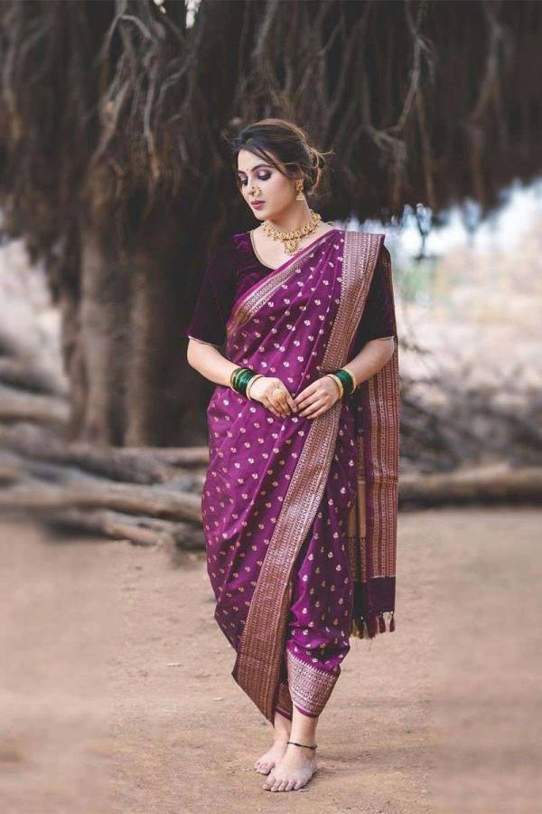 Luxurious Banarasi Silk Saree with Rich Pallu and Golden Butaa Design Saree  in Surat