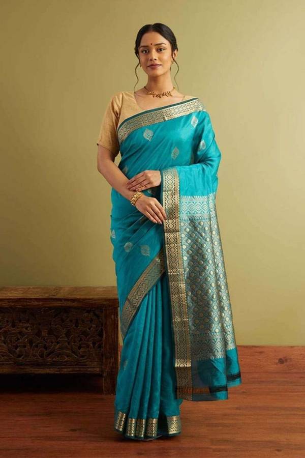 Luxurious Banarasi Soft Silk Saree for Festive Glamour  in Surat