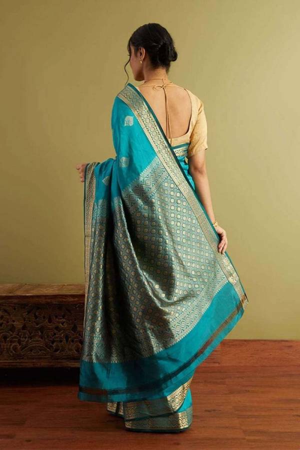 Luxurious Banarasi Soft Silk Saree for Festive Glamour  in Surat