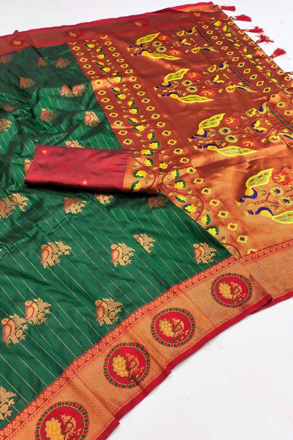 Luxurious Pethani Silk Meenakari Weaving and Copper Zari Embellishments  in Surat