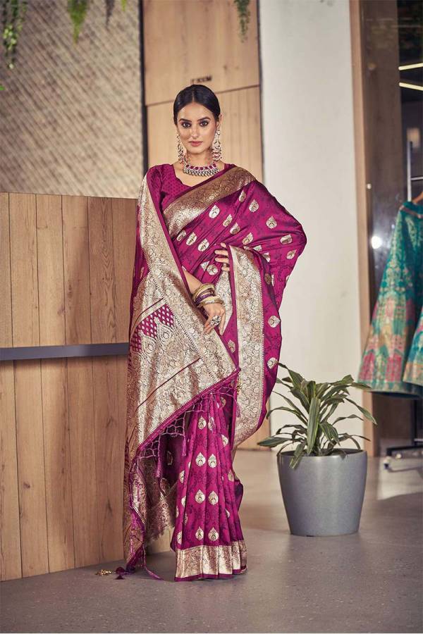 Luxurious Satin Soft Silk with Pure Golden Zari Weaving Rich Pallu with Allover Floral Design  in Surat