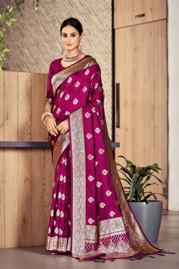 Luxurious Satin Soft Silk with Pure Golden Zari Weaving Rich Pallu with Allover Floral Design  in Surat