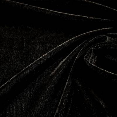 Luxury Black Plain Velvet Fabric 5.85 Meter in Surat